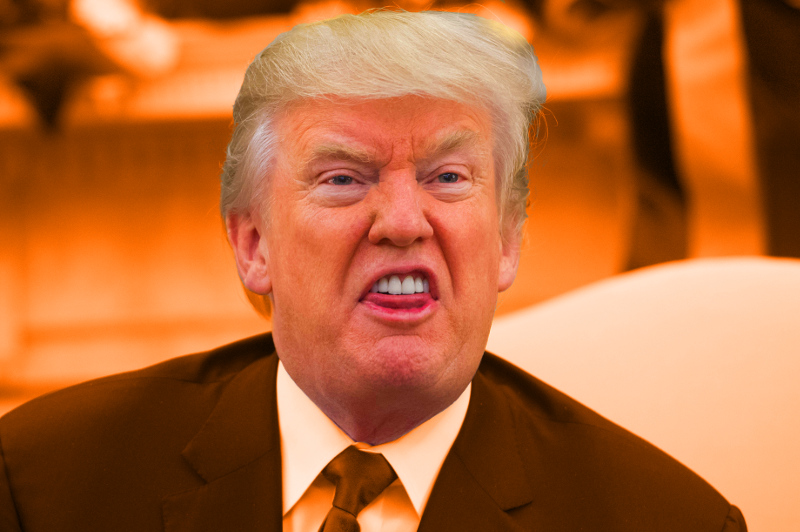 High Quality Sneering Orange Trump Blank Meme Template