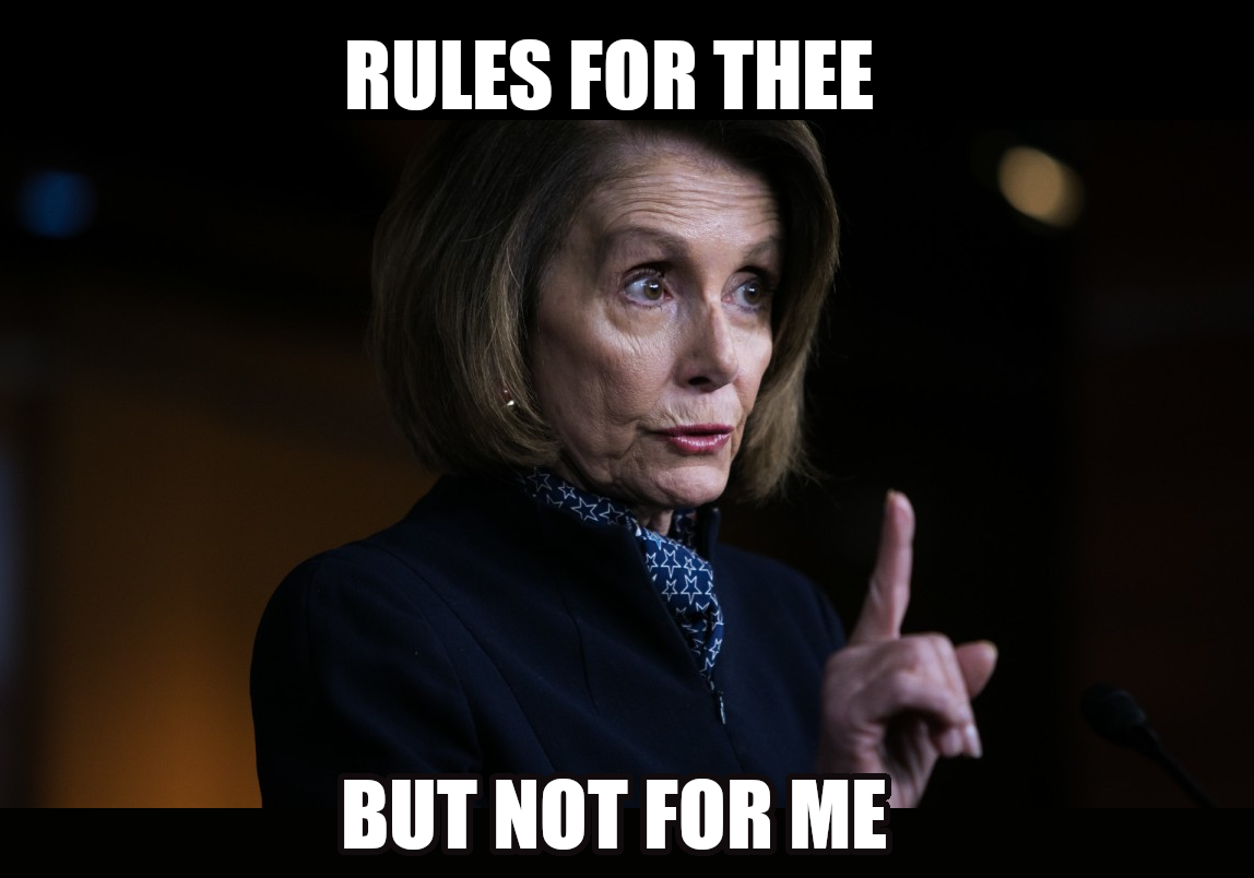 High Quality Pelosi Rule for thee... Blank Meme Template