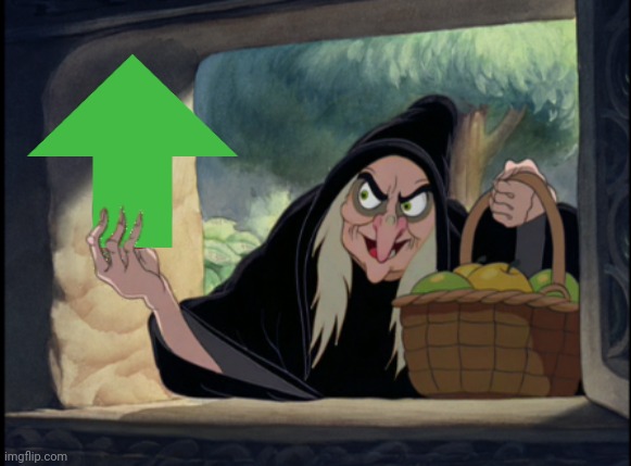 High Quality Evil Queen Upvote Blank Meme Template