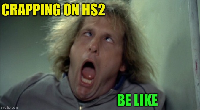 Scary Harry Meme | CRAPPING ON HS2 BE LIKE | image tagged in memes,scary harry | made w/ Imgflip meme maker