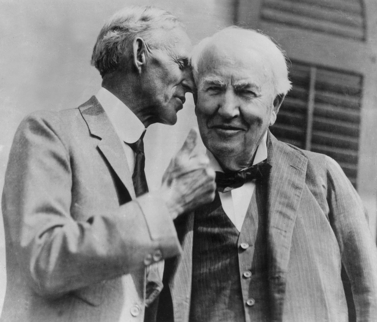 High Quality thomas edison being whispered to Blank Meme Template