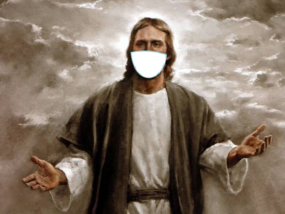 masked jesus Blank Meme Template