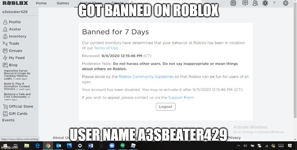 Image Tagged In Memes Funny Fun Funny Memes Dank Memes Lol So Funny Imgflip - banned from roblox latest memes imgflip