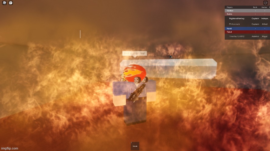 THIS IS FINE. | image tagged in this is fine,roblox meme | made w/ Imgflip meme maker