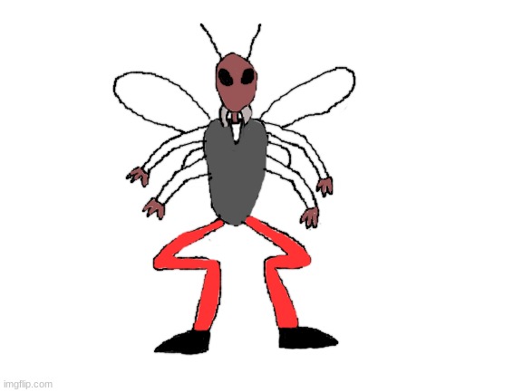 Abaddon, the king of locusts and the personification of sloth (I don't like how his legs look) | image tagged in blank white template | made w/ Imgflip meme maker