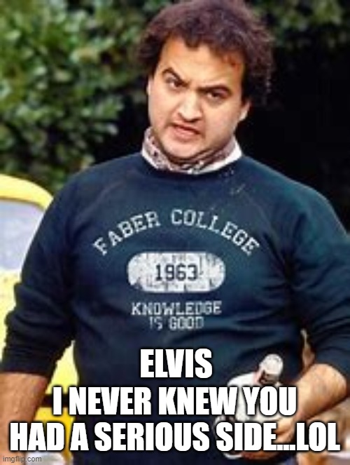 ELVIS I NEVER KNEW YOU HAD A SERIOUS SIDE...LOL | made w/ Imgflip meme maker