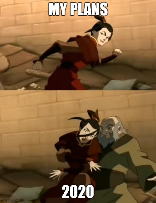 Azula bumps into Iroh | MY PLANS; 2020 | image tagged in azula bumps into iroh | made w/ Imgflip meme maker