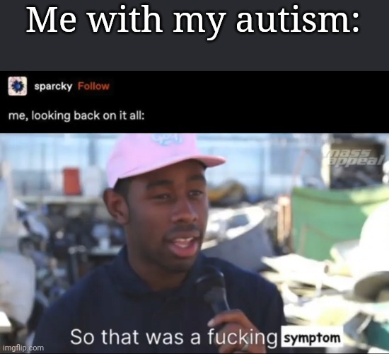 That's how it is sometimes! | Me with my autism: | image tagged in memes,autism,autistic,funny memes | made w/ Imgflip meme maker