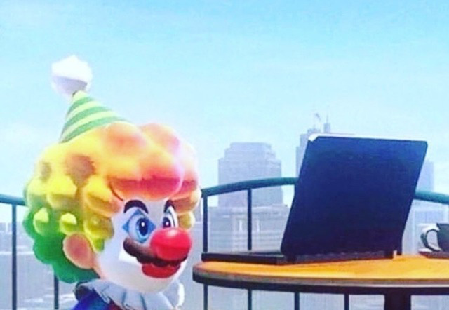 Clown Mario Blank Meme Template