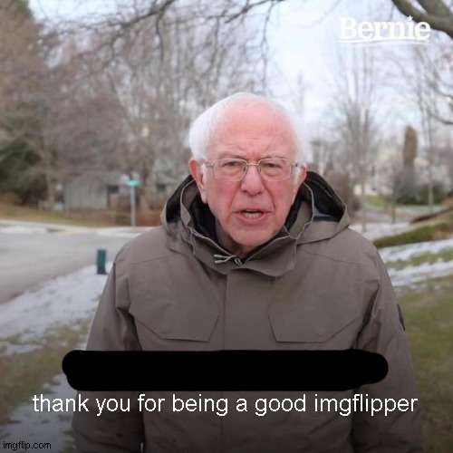 Bernie I Am Once Again Asking For Your Support Meme | thank you for being a good imgflipper | image tagged in memes,bernie i am once again asking for your support | made w/ Imgflip meme maker