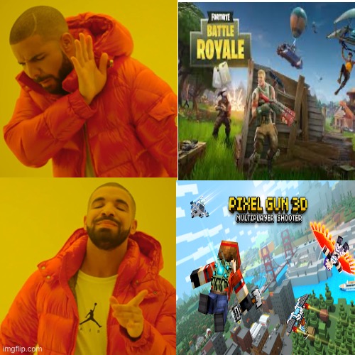 Only the 2012 10 year olds remember this | image tagged in drake hotline bling,fortnite | made w/ Imgflip meme maker