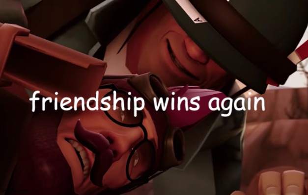 friendship wins again | image tagged in friendship wins again | made w/ Imgflip meme maker