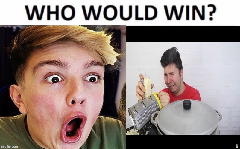 A battle of cringe for the ages | image tagged in who would win | made w/ Imgflip meme maker