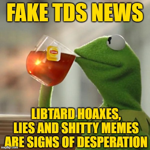 But That's None Of My Business Meme | FAKE TDS NEWS LIBTARD HOAXES, LIES AND SHITTY MEMES ARE SIGNS OF DESPERATION | image tagged in memes,but that's none of my business,kermit the frog | made w/ Imgflip meme maker