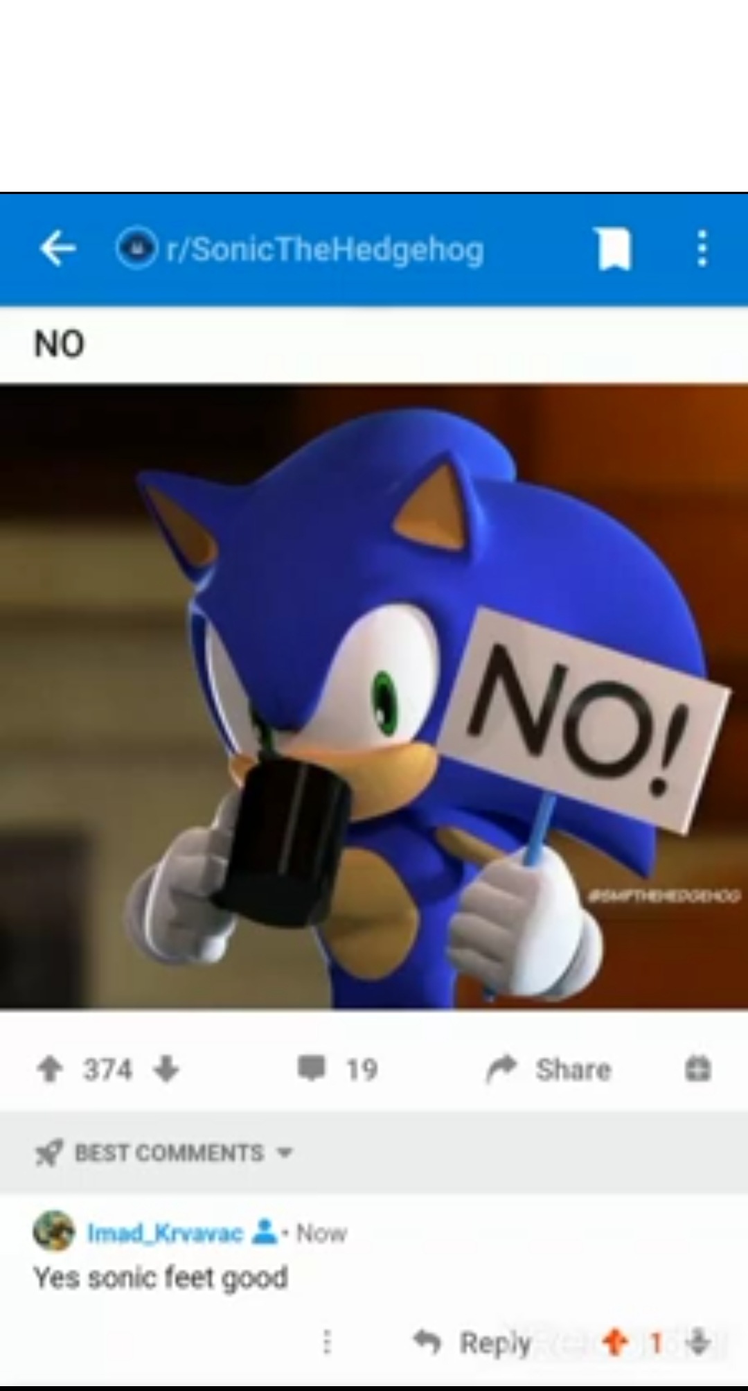 Yes sonic feet good Blank Meme Template