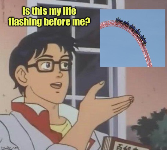 Is This A Pigeon Meme | Is this my life flashing before me? | image tagged in memes,is this a pigeon | made w/ Imgflip meme maker