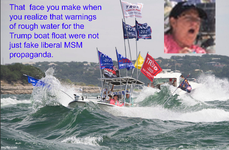 Trump isn't just sinking in the polls | image tagged in trump,boat,sink,maga | made w/ Imgflip meme maker
