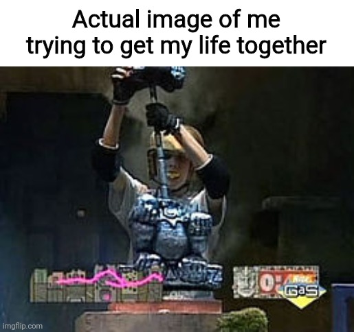 I mean, honestly. But I'm doing ok atm | Actual image of me trying to get my life together | image tagged in legends of the hidden temple silver monkey,mood,mood af,relateable,childhood,nickelodeon games and sports | made w/ Imgflip meme maker