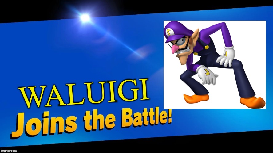 This would be magic | WALUIGI | image tagged in blank joins the battle | made w/ Imgflip meme maker