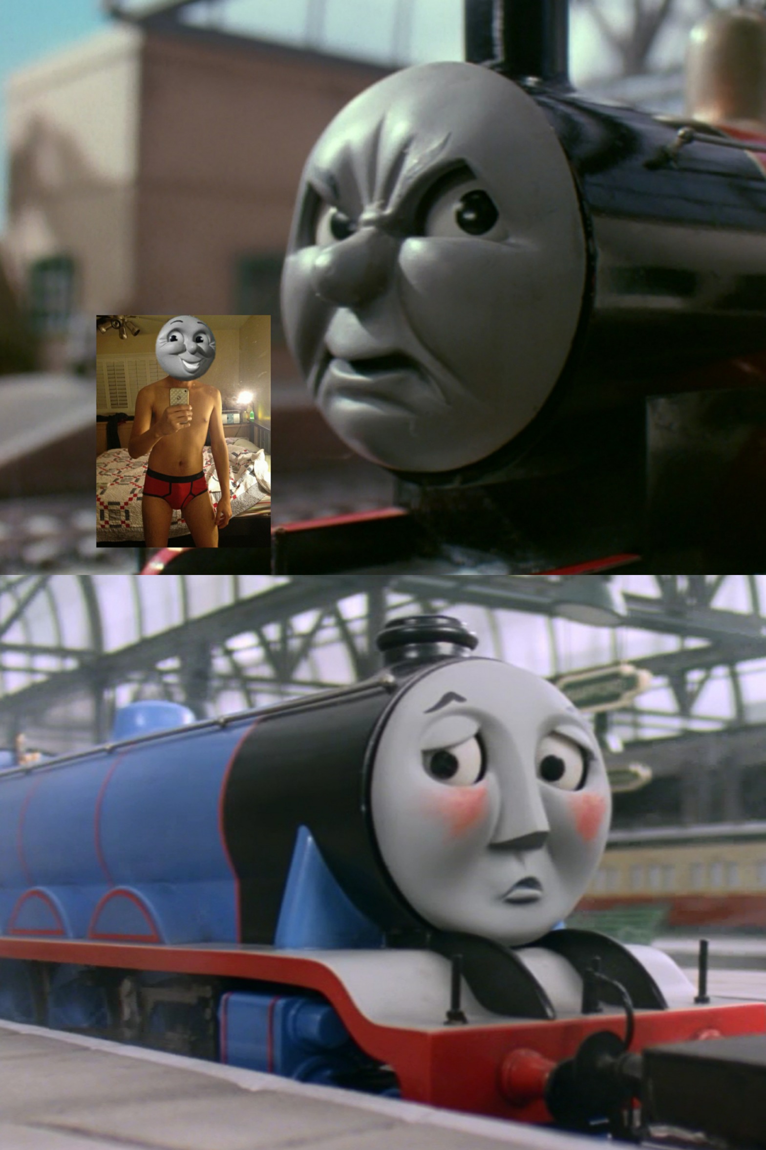 James Is Angry At Gordon (2) Blank Meme Template