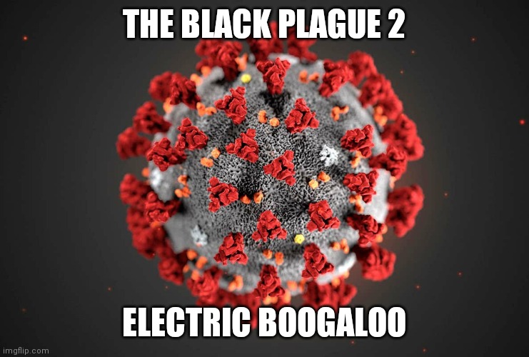 THE BLACK PLAGUE 2; ELECTRIC BOOGALOO | image tagged in covid-19 | made w/ Imgflip meme maker