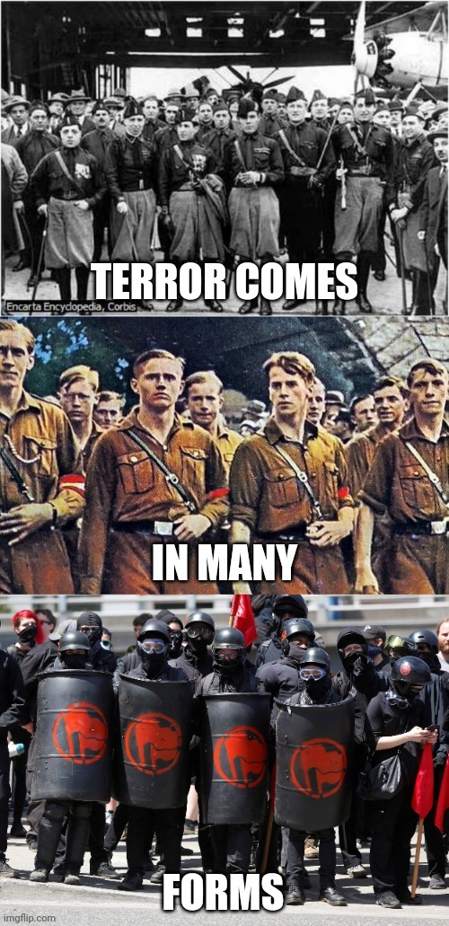 Terror comes in many forms | image tagged in politics | made w/ Imgflip meme maker