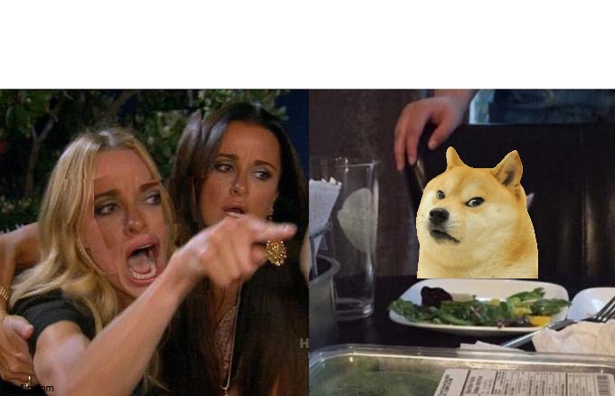 cat dog | image tagged in memes,woman yelling at cat,dog,faceoff,off | made w/ Imgflip meme maker