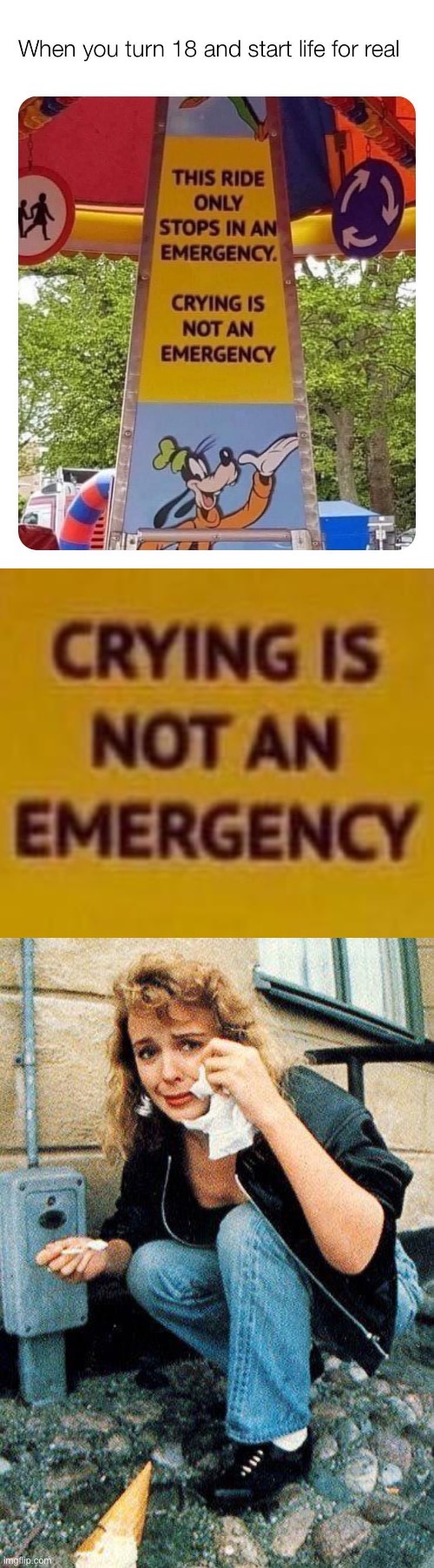 This does not please the young Kylie who dropped her ice cream cone | image tagged in kylie crying young,crying | made w/ Imgflip meme maker