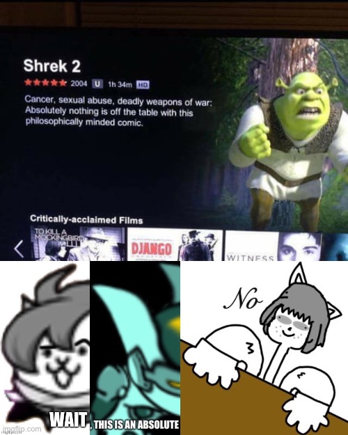 Excuse me what? | image tagged in wait this is an absolute no,memes,funny,shrek,netflix,you had one job | made w/ Imgflip meme maker