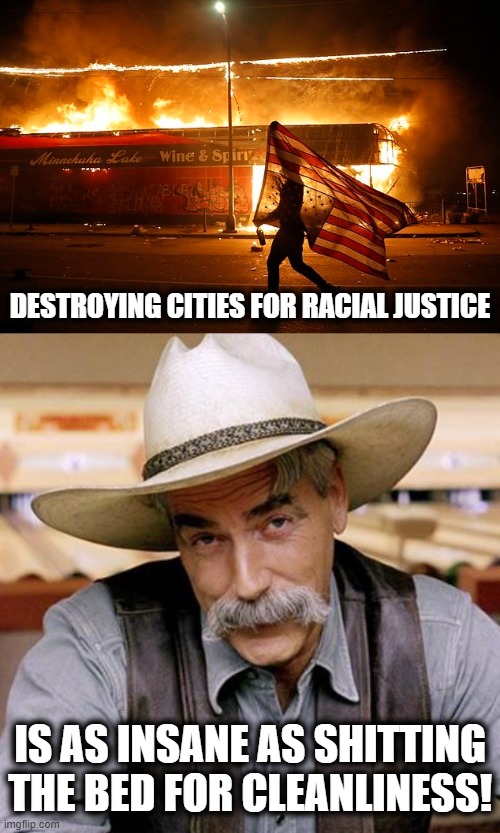 Democrats have no legitimacy to serve in any office involving responsibility to the public. | DESTROYING CITIES FOR RACIAL JUSTICE; IS AS INSANE AS SHITTING THE BED FOR CLEANLINESS! | image tagged in sarcasm cowboy,memes,stupid liberals,destruction of cities,racial justice,blm | made w/ Imgflip meme maker
