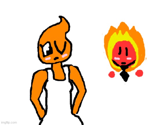Saw that the drawing theme was "Prom night" and my brain told me to draw this (Fireball belongs to dannyhogan200) | image tagged in blank white template | made w/ Imgflip meme maker