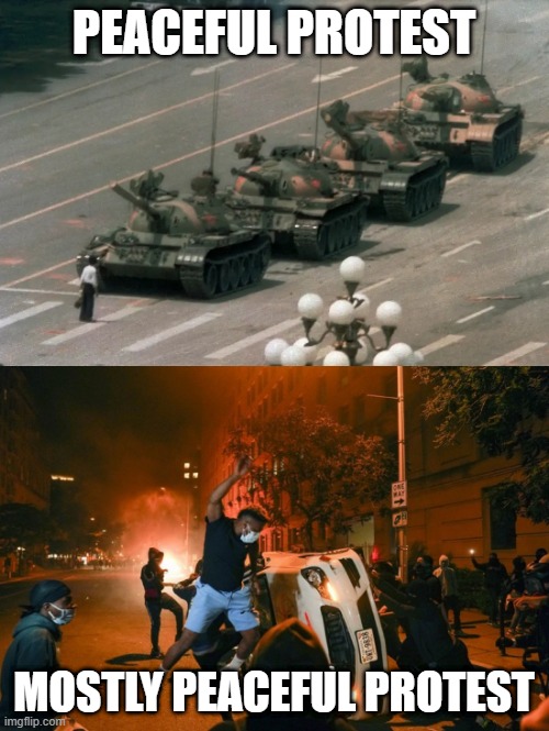 PEACEFUL PROTEST MOSTLY PEACEFUL PROTEST | made w/ Imgflip meme maker