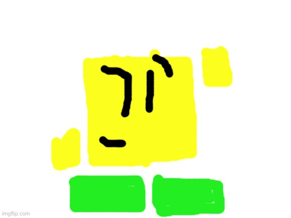 This is Squarey, Blocky’s older brother. | image tagged in blank white template,blocky,squarey,new oc | made w/ Imgflip meme maker