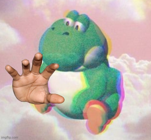 Give Me | image tagged in yoshi,hand,grab | made w/ Imgflip meme maker