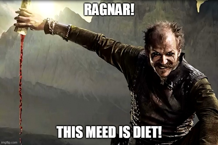 Floki is picky! |  RAGNAR! THIS MEED IS DIET! | image tagged in floki | made w/ Imgflip meme maker