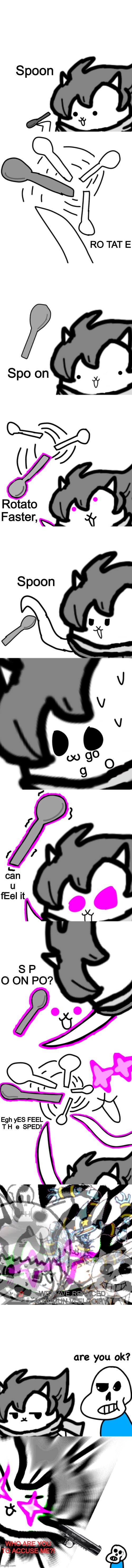 Spoon goes R O T A T E | image tagged in memes,spoon,rotate,battle,cats,drawings | made w/ Imgflip meme maker