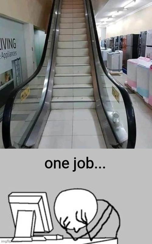 one job... | image tagged in facepalm stickman computer,you had one job | made w/ Imgflip meme maker