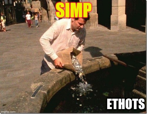 EXTRA WISHING WELL | SIMP; ETHOTS | image tagged in extra wishing well | made w/ Imgflip meme maker
