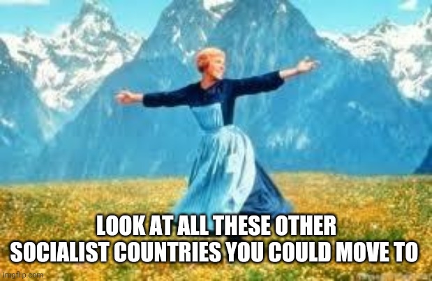 Politics and stuff | LOOK AT ALL THESE OTHER SOCIALIST COUNTRIES YOU COULD MOVE TO | image tagged in memes,look at all these | made w/ Imgflip meme maker