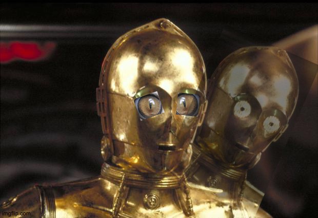 Differed dads | image tagged in c3po,difrent,dad,eyes,cats | made w/ Imgflip meme maker