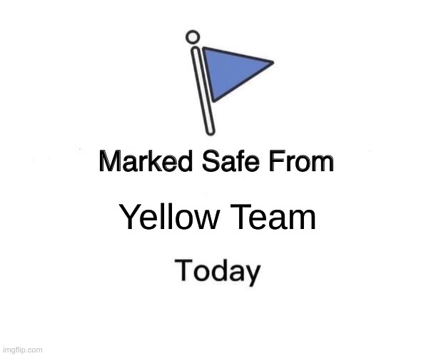 Wahoo | Yellow Team | image tagged in memes,marked safe from,fall guys | made w/ Imgflip meme maker