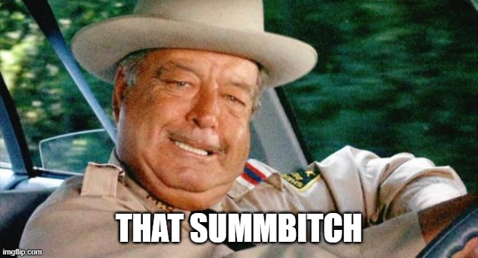 Smokey and the Bandit 1 | THAT SUMMBITCH | image tagged in smokey and the bandit 1 | made w/ Imgflip meme maker