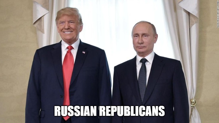 #RussianRepublicans | RUSSIAN REPUBLICANS | image tagged in donald trump,joe biden,fox news,cnn,sean hannity fox news,msnbc | made w/ Imgflip meme maker