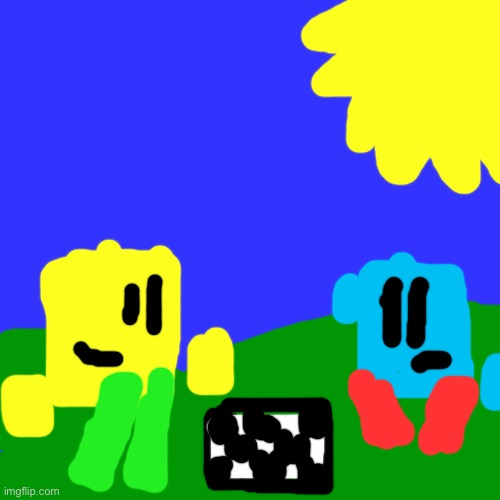 Blocky and Squarey playing chess/checkers | image tagged in memes,blank transparent square,blocky,squarey | made w/ Imgflip meme maker