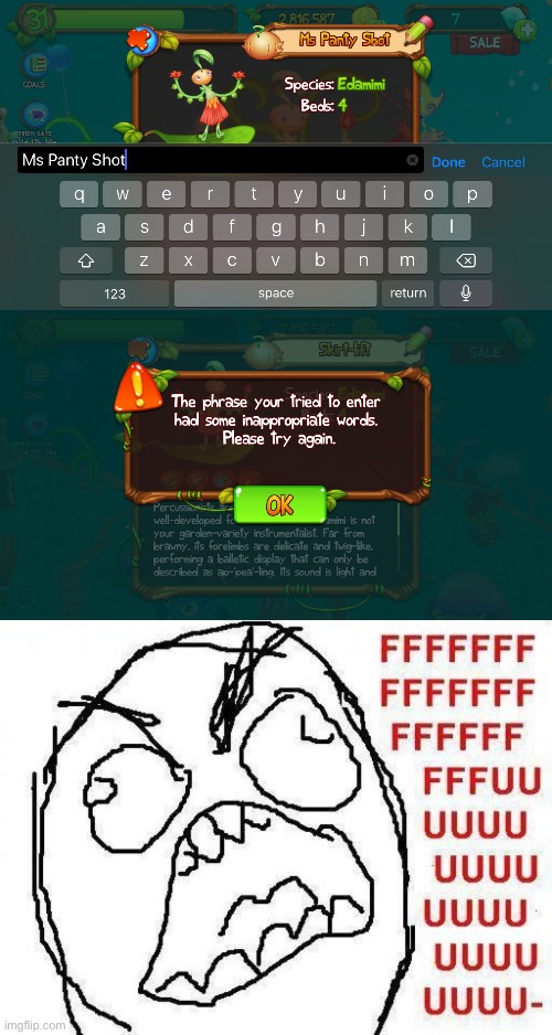 Trying to give a name to a monster that makes sense feels like | image tagged in memes,fffffffuuuuuuuuuuuu,my singing monsters | made w/ Imgflip meme maker