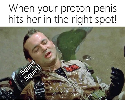 Ghostbusters Proton Penis Hits Her Right Spot Blank Meme Template