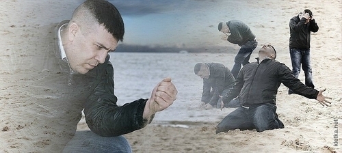 sad beach guy Blank Meme Template