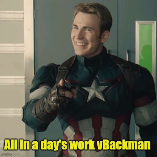 All in a day's work vBackman | made w/ Imgflip meme maker