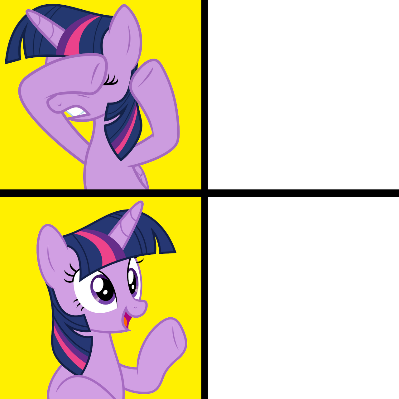 Twilight Sparkle Disapproves/Approves Blank Meme Template