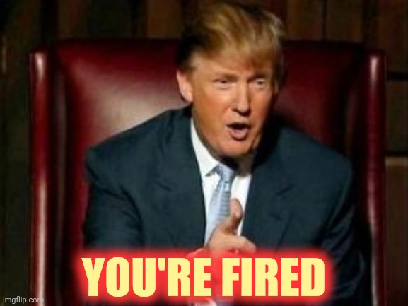 Donald Trump | YOU'RE FIRED | image tagged in donald trump | made w/ Imgflip meme maker